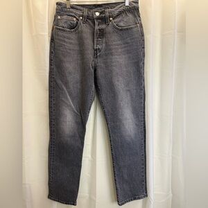 Levi’s Premium 501 Original Fit Jeans – Black Washed Grey (W27 L30)